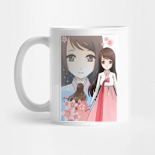 Hanbok Girl Art Cover Mug